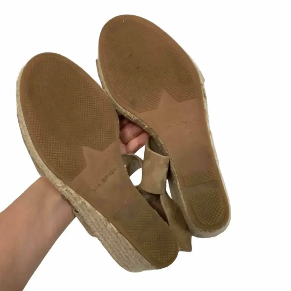 Via Spiga Iris Espadrille‎ Suede Wedge Heel Tan Size 9